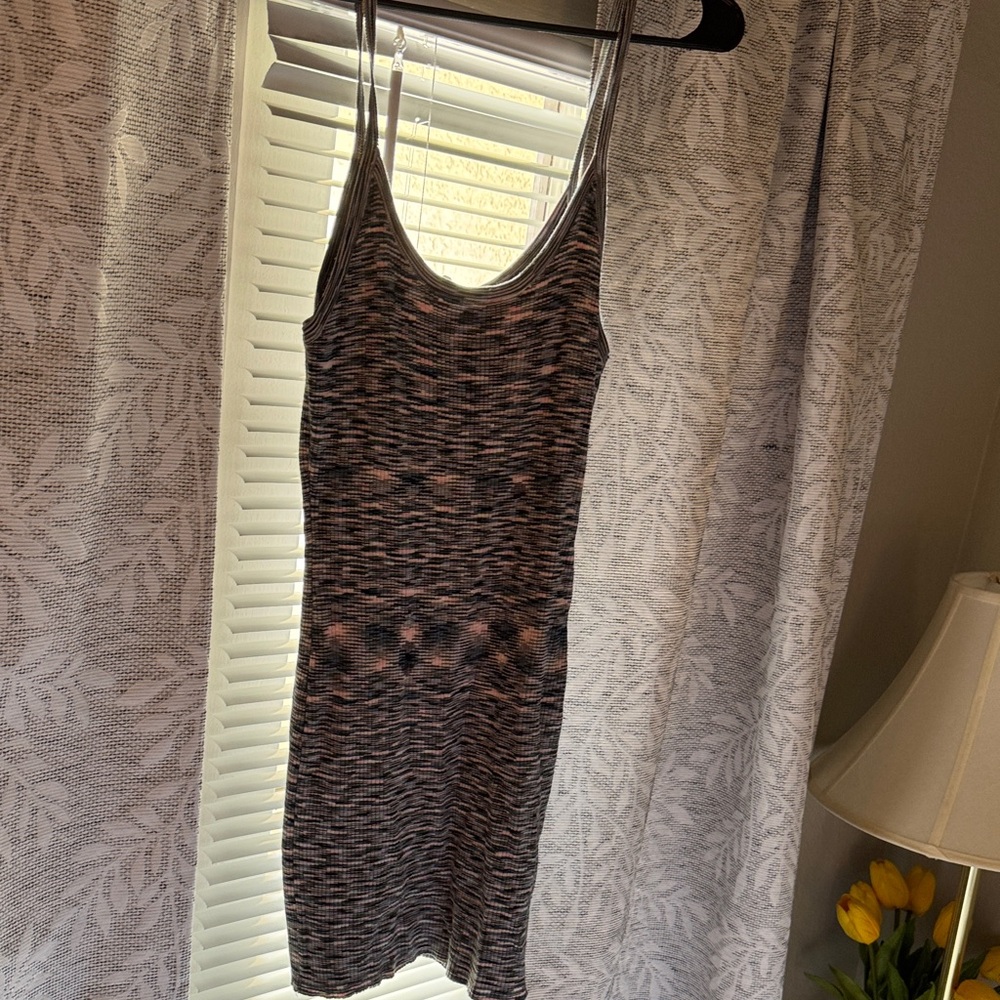 Forever 21 Multicolor Heathered Scoop Neck Mini Dress